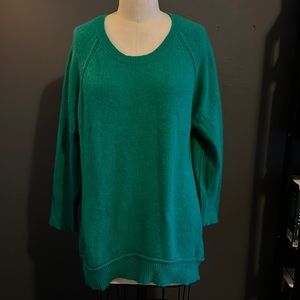 Cynthia Rowley soft tunic teal sweater